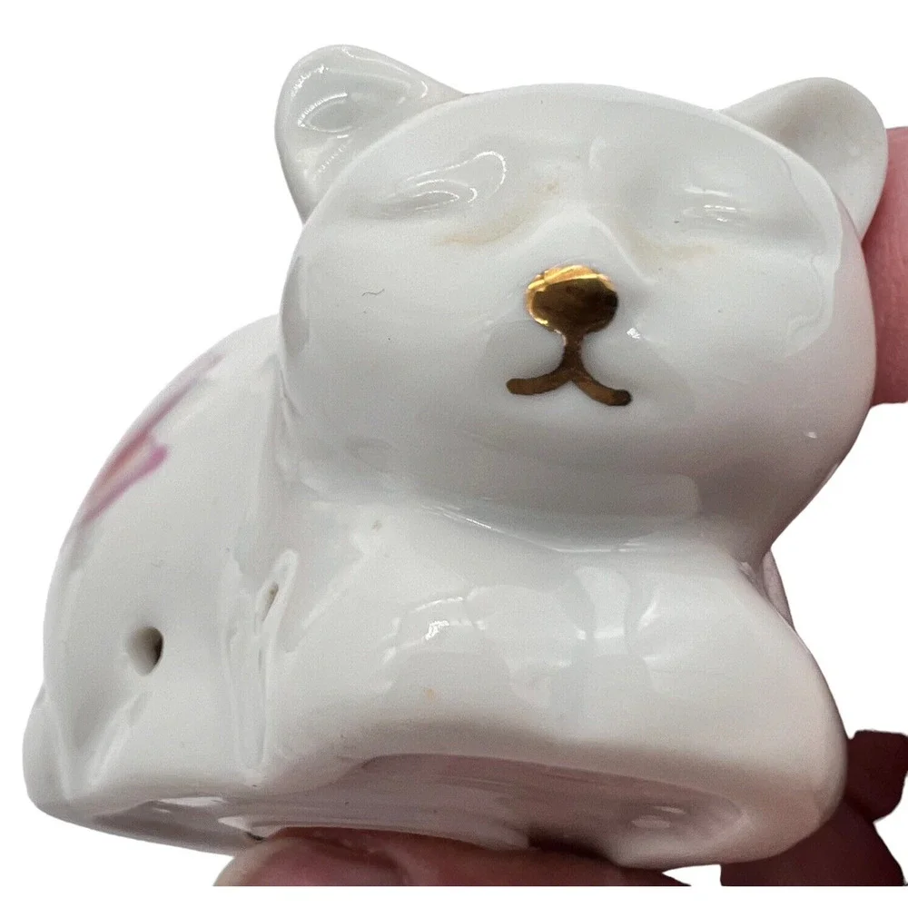 VTG 80s Avon Potpourri Holders Room Deodorizers Pair Kittens Porcelain Japan